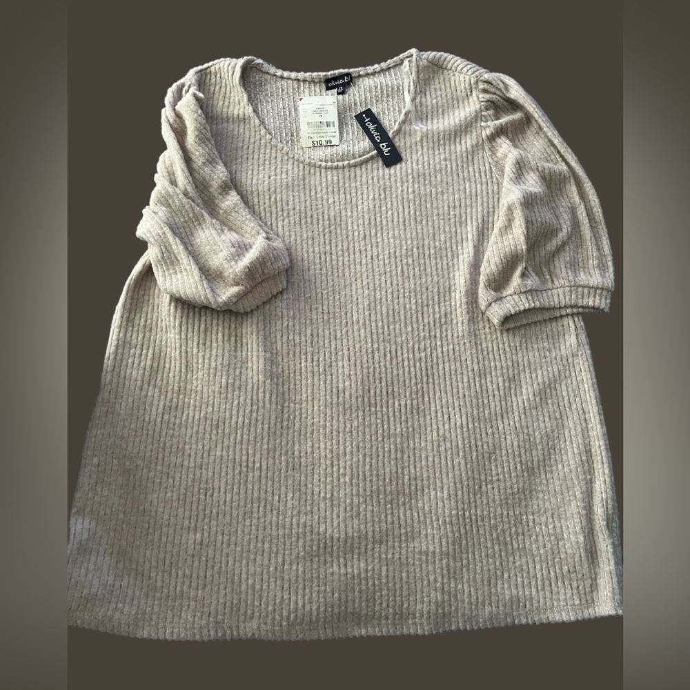 Olivia Blu short sleeve sweater, women’s 2X, NWT